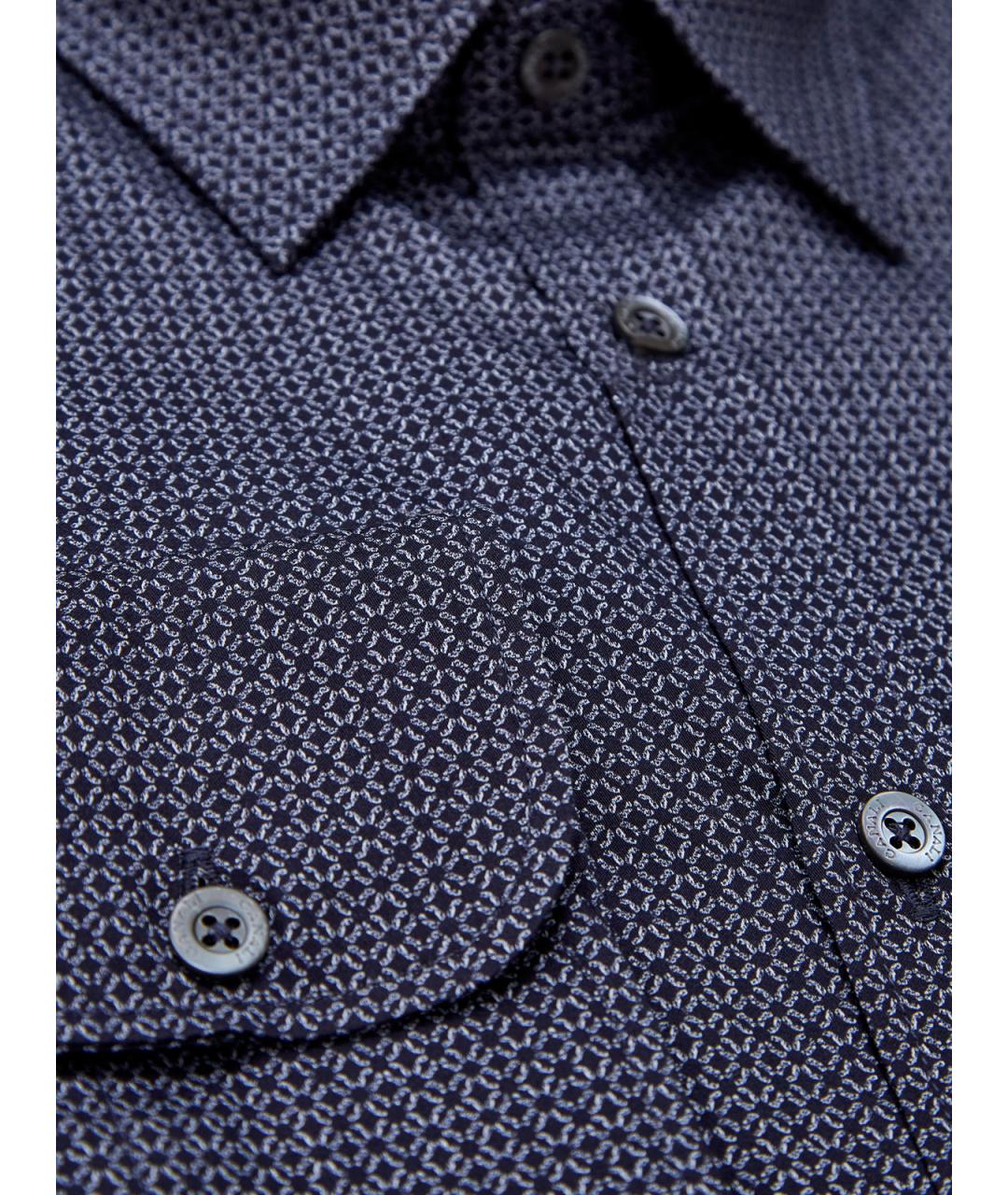 CANALI Синяя хлопковая кэжуал рубашка, фото 2