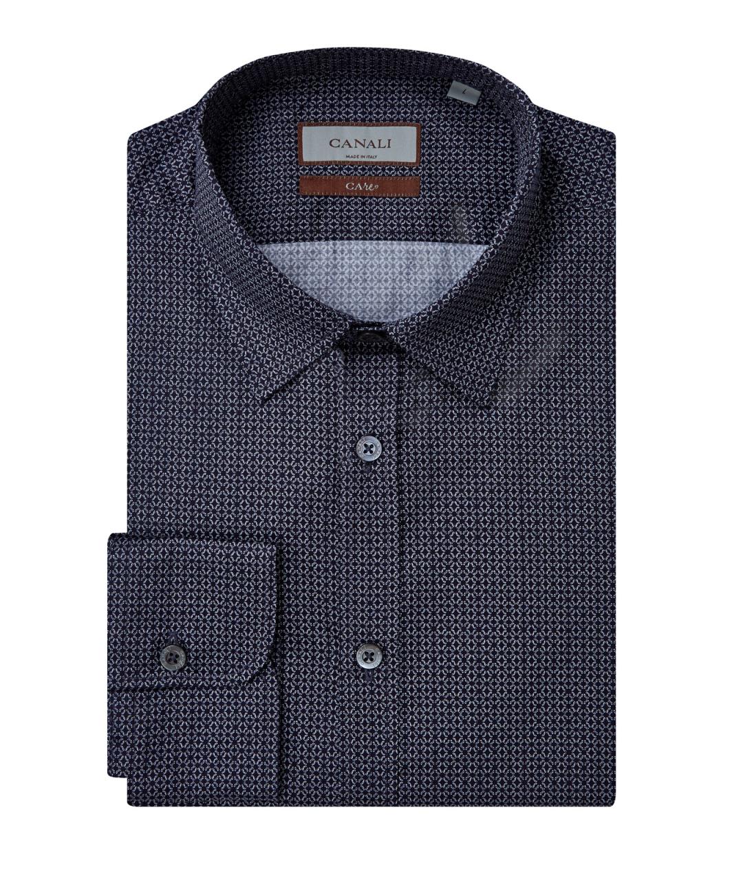 CANALI Синяя хлопковая кэжуал рубашка, фото 1