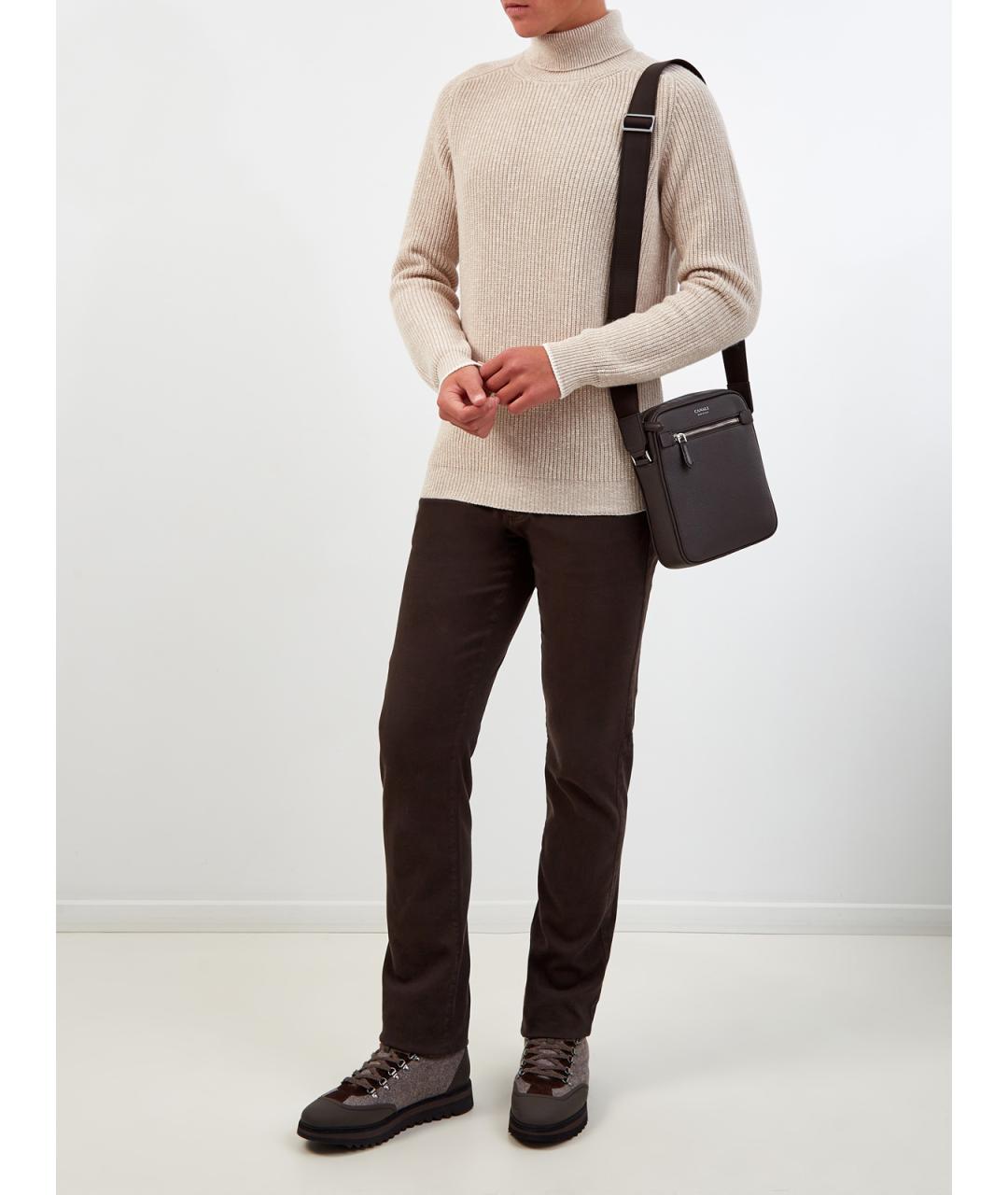 PESERICO Бежевый шерстяной джемпер / свитер, фото 2