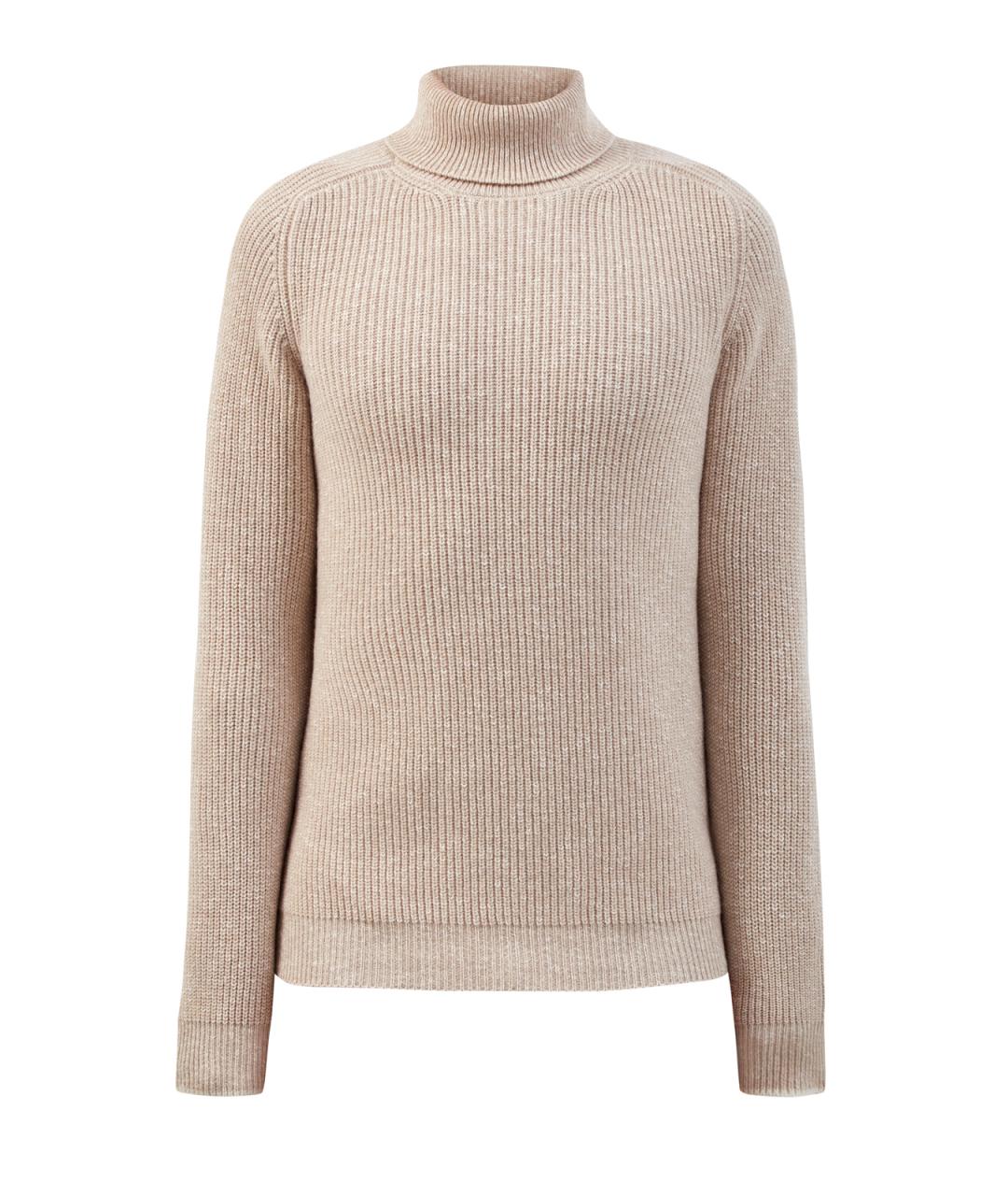 PESERICO Бежевый шерстяной джемпер / свитер, фото 1