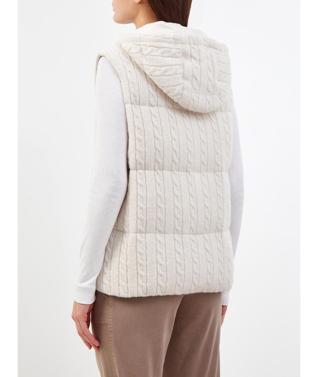 PESERICO Бежевый шерстяной жилет, фото 4