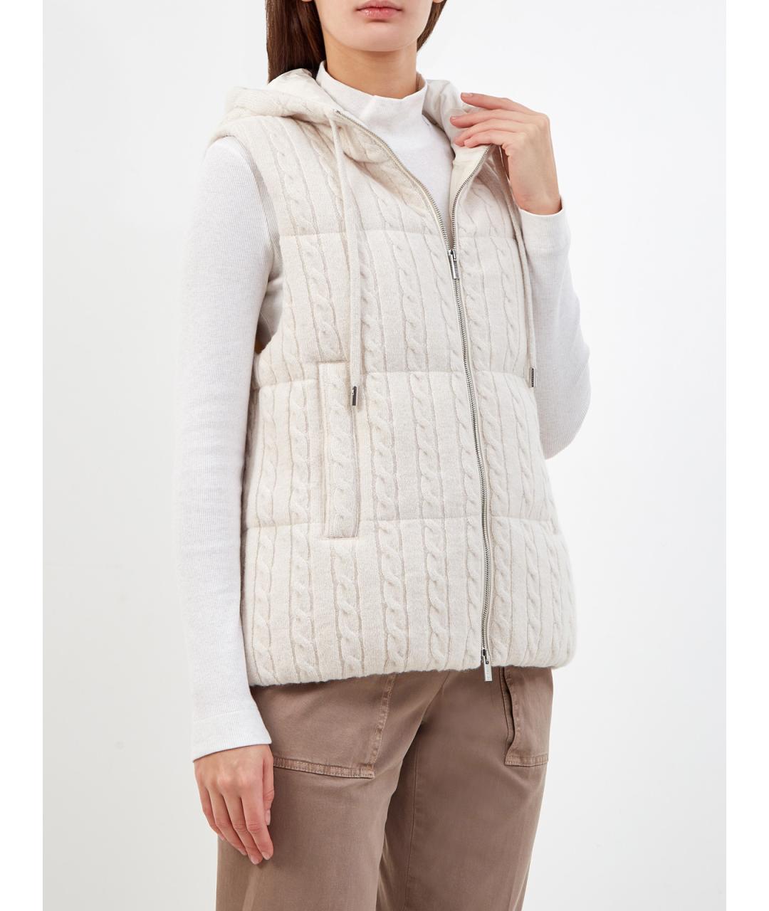 PESERICO Бежевый шерстяной жилет, фото 3