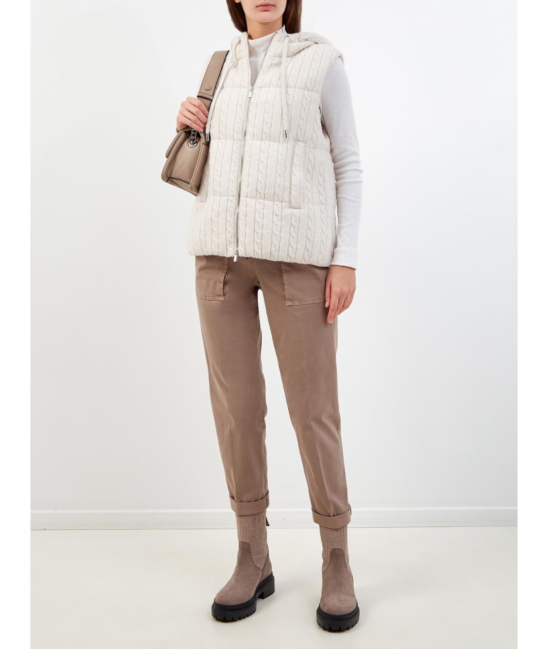 PESERICO Бежевый шерстяной жилет, фото 2