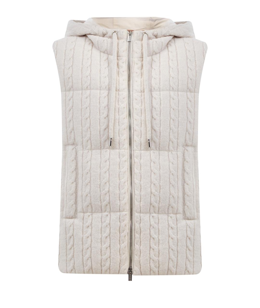 PESERICO Бежевый шерстяной жилет, фото 1