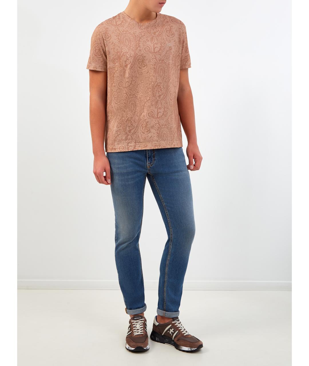 ETRO Синие хлопковые прямые джинсы, фото 2