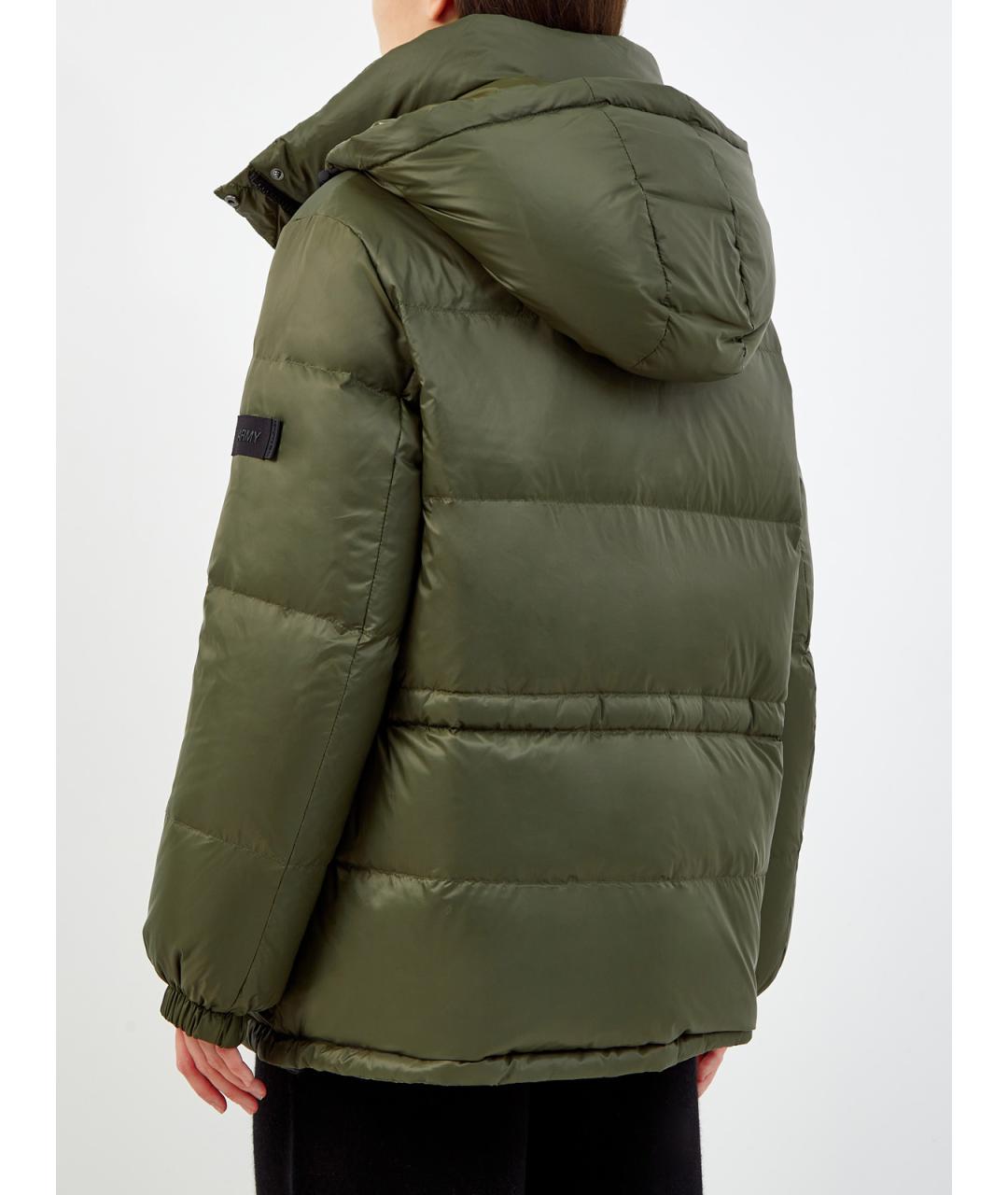 YVES SALOMON Зеленый полиэстеровый пуховик, фото 5