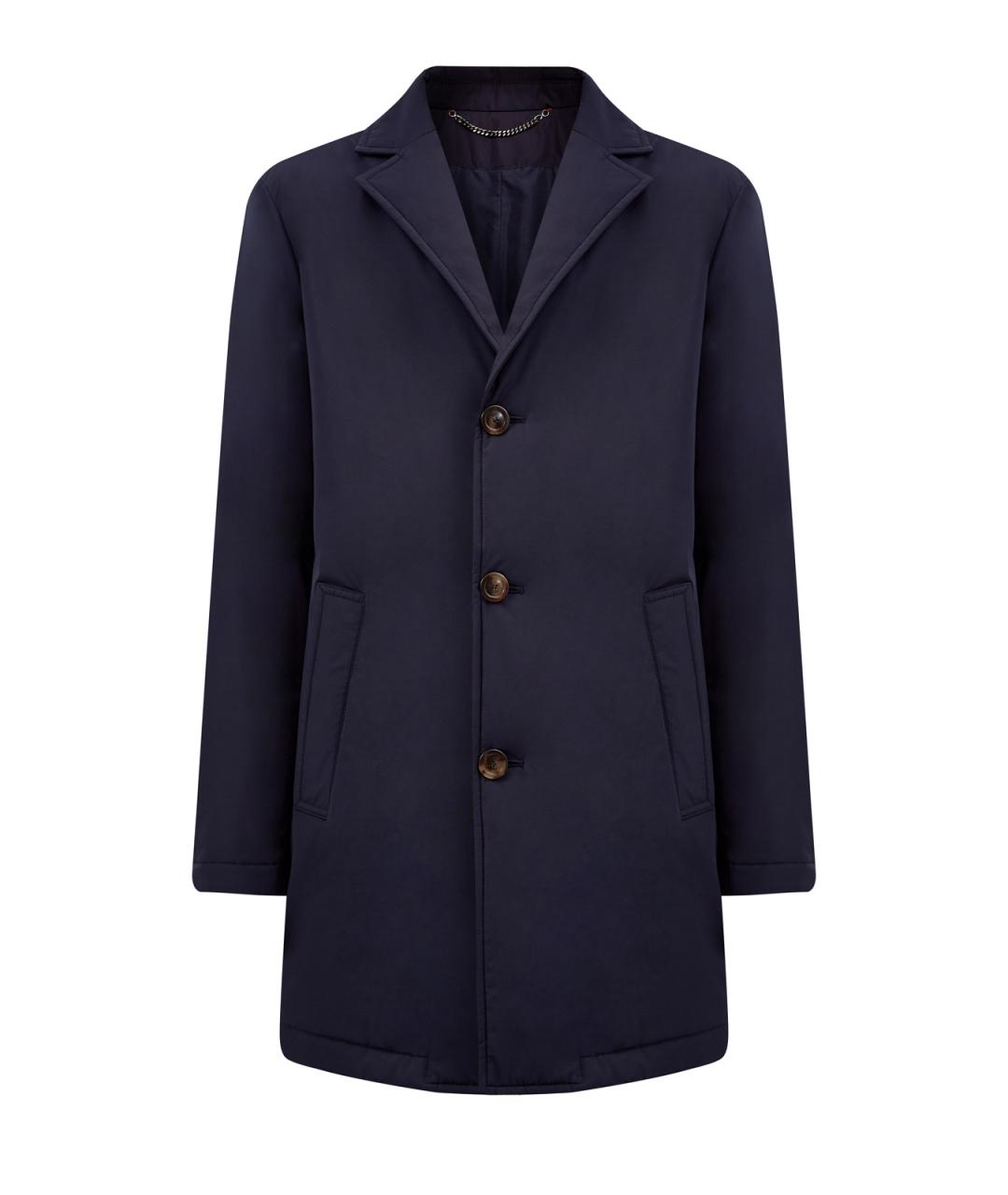 CANALI Синий полиэстеровый тренч / плащ, фото 1