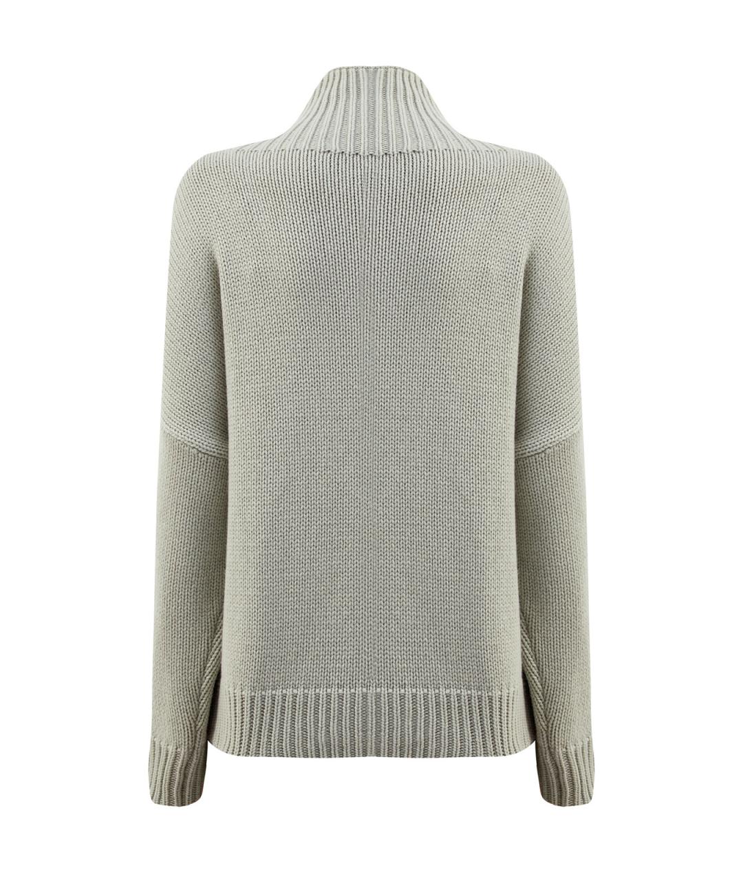 YVES SALOMON Серый шерстяной джемпер / свитер, фото 2