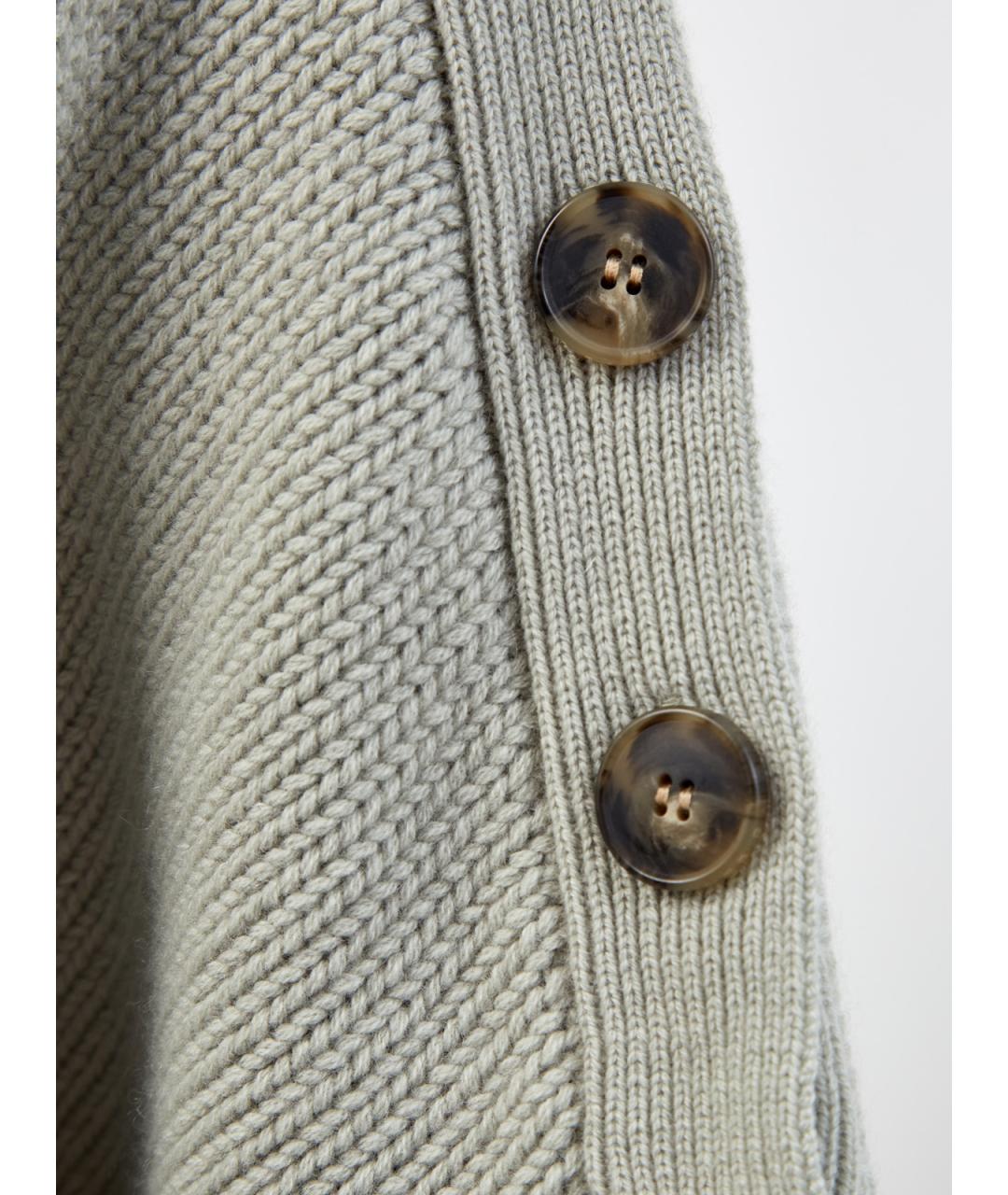 YVES SALOMON Серый шерстяной джемпер / свитер, фото 3