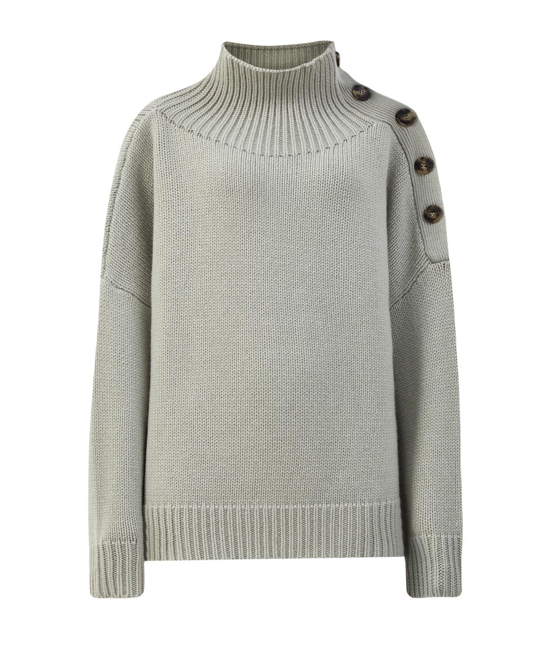 YVES SALOMON Серый шерстяной джемпер / свитер, фото 1