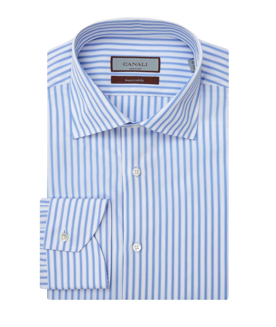 CANALI Голубая хлопковая кэжуал рубашка, фото 1