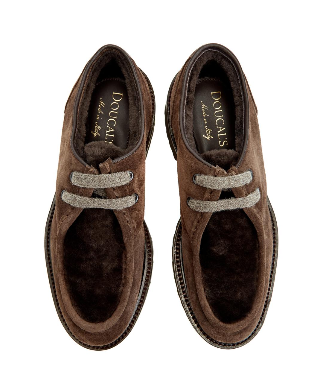 DOUCAL'S Коричневые замшевые брогги и оксфорды, фото 5