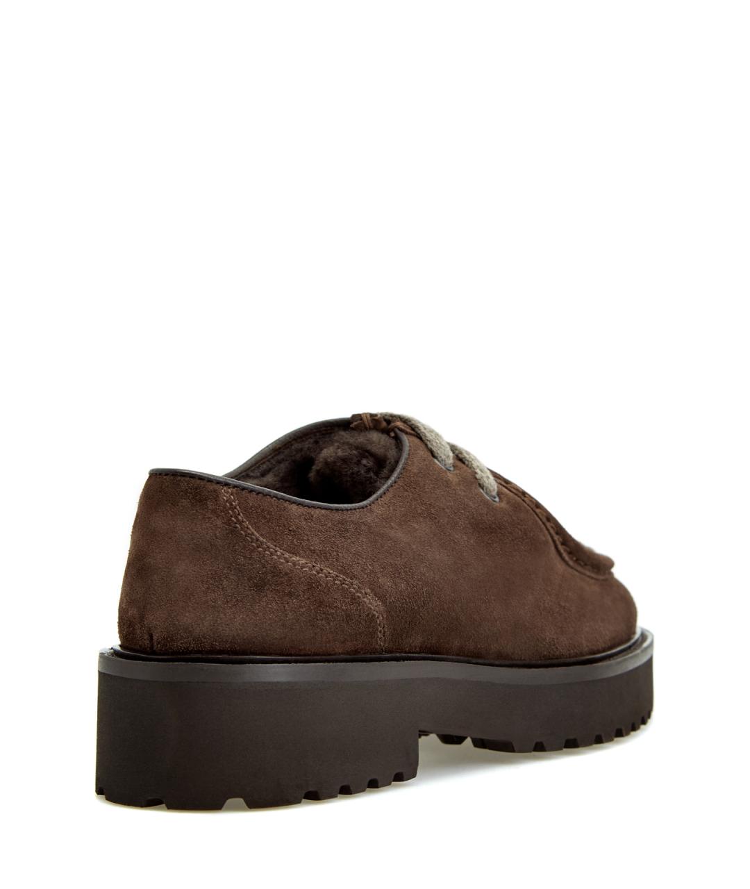 DOUCAL'S Коричневые замшевые брогги и оксфорды, фото 4