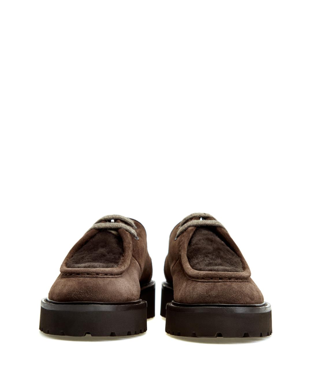 DOUCAL'S Коричневые замшевые брогги и оксфорды, фото 6