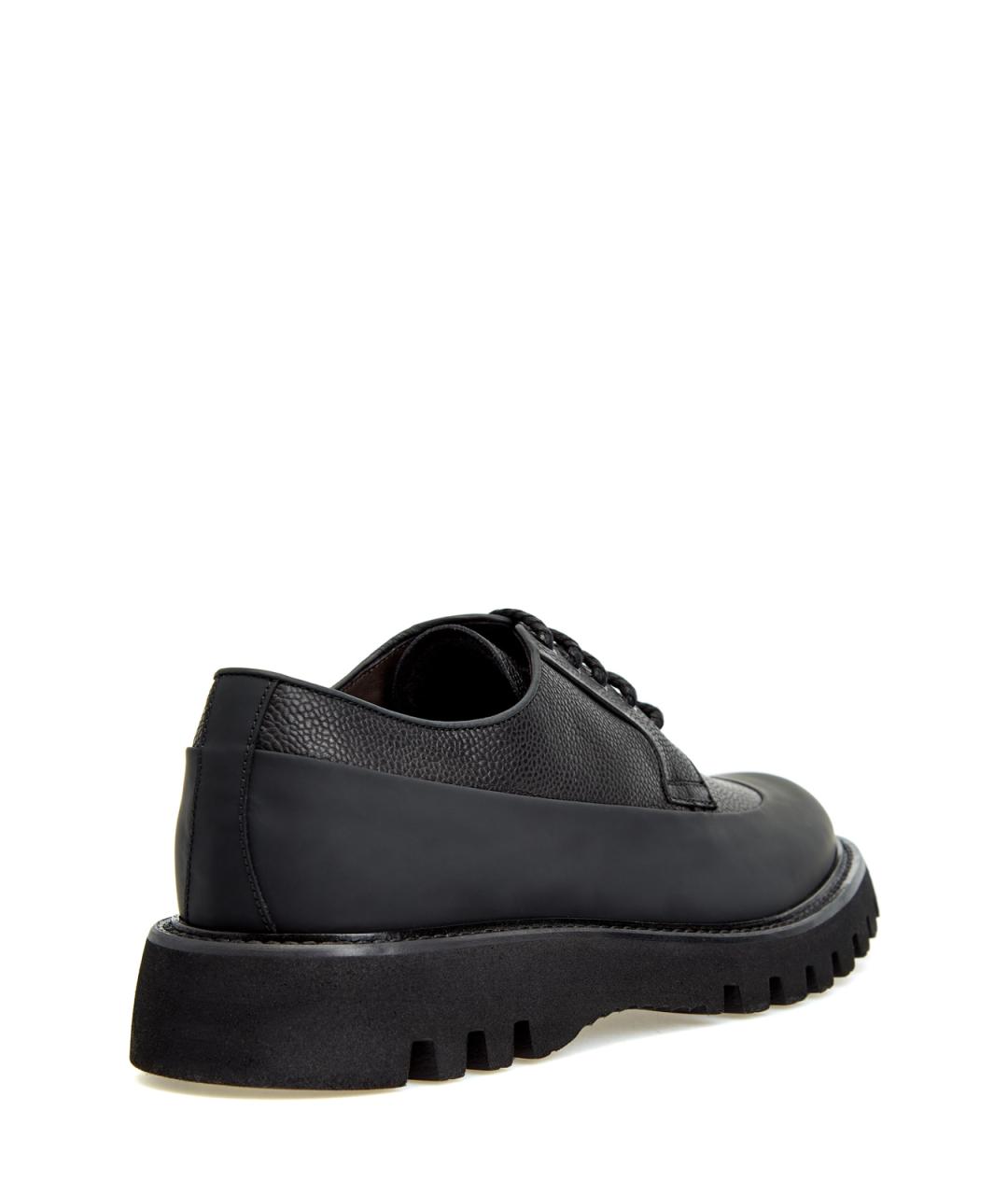 BARRETT Черные кожаные низкие ботинки, фото 4