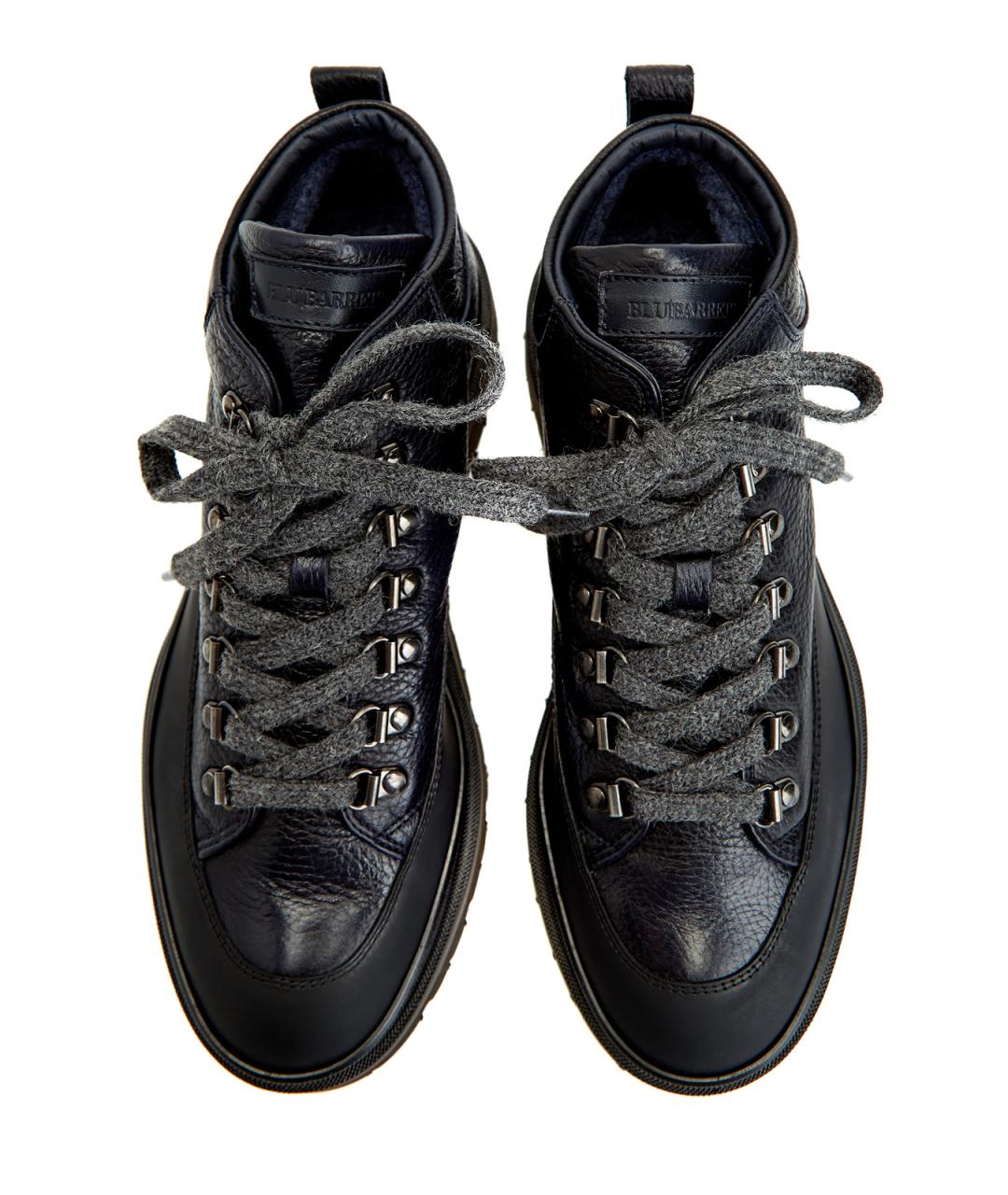 BARRETT Темно-синие кожаные высокие ботинки, фото 5