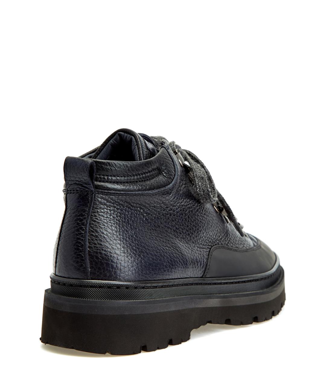 BARRETT Темно-синие кожаные высокие ботинки, фото 4