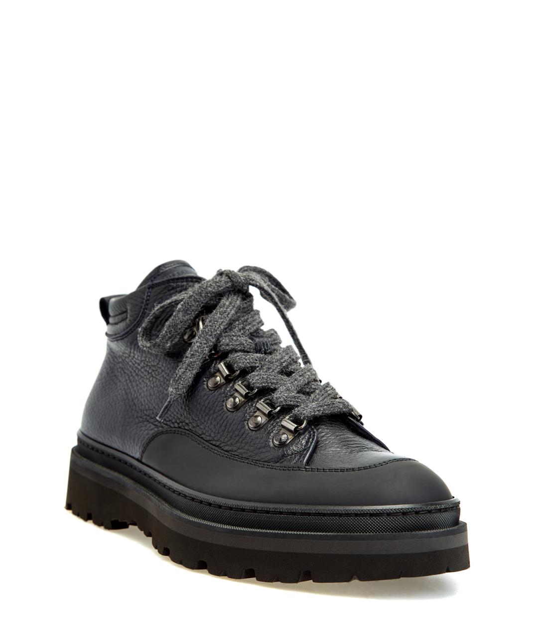 BARRETT Темно-синие кожаные высокие ботинки, фото 3