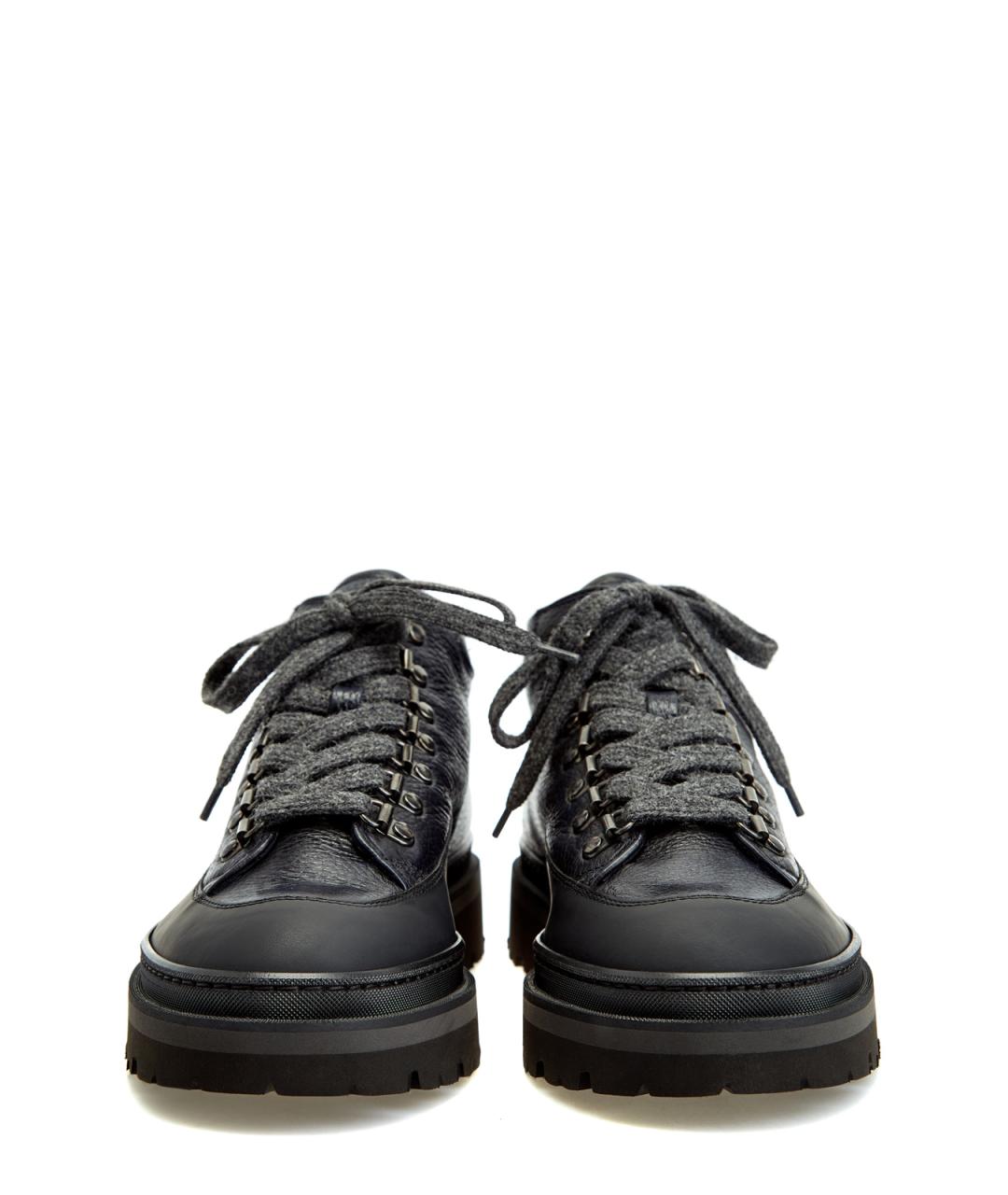 BARRETT Темно-синие кожаные высокие ботинки, фото 6