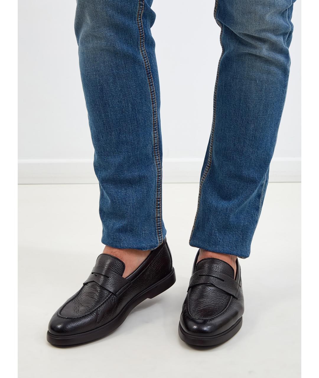 BARRETT Коричневые кожаные лоферы, фото 2