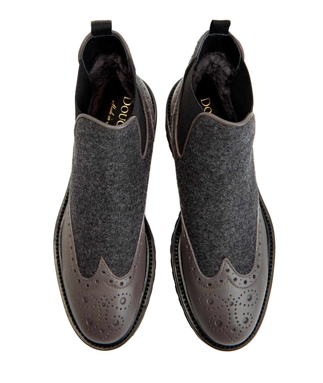 DOUCAL'S Серые текстильные полусапоги, фото 4