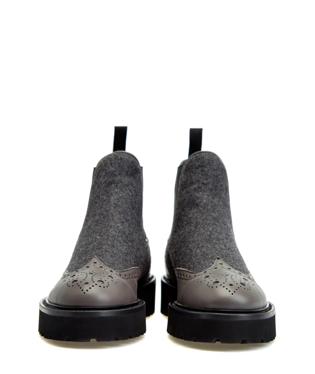DOUCAL'S Серые текстильные полусапоги, фото 5