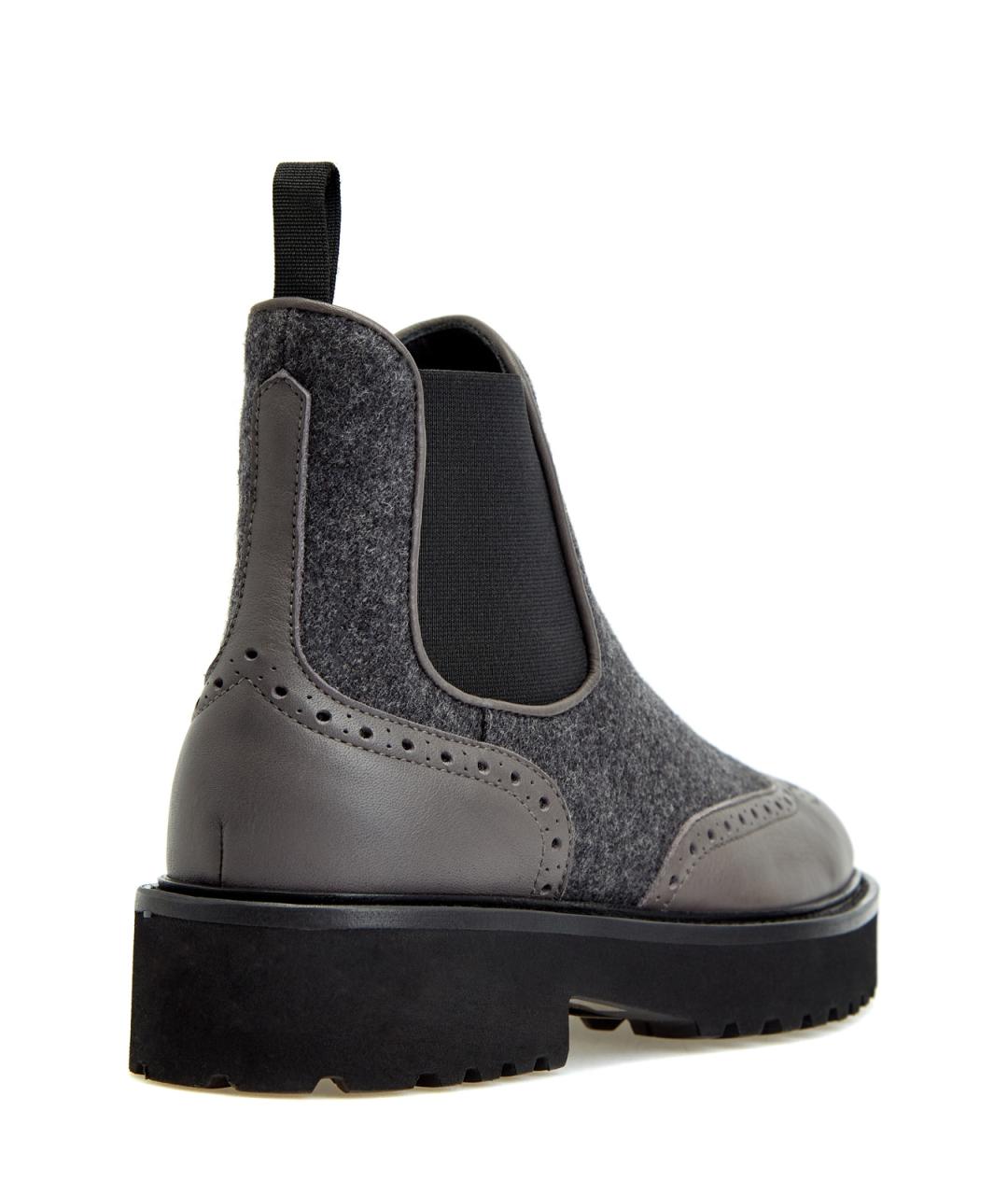DOUCAL'S Серые текстильные полусапоги, фото 3
