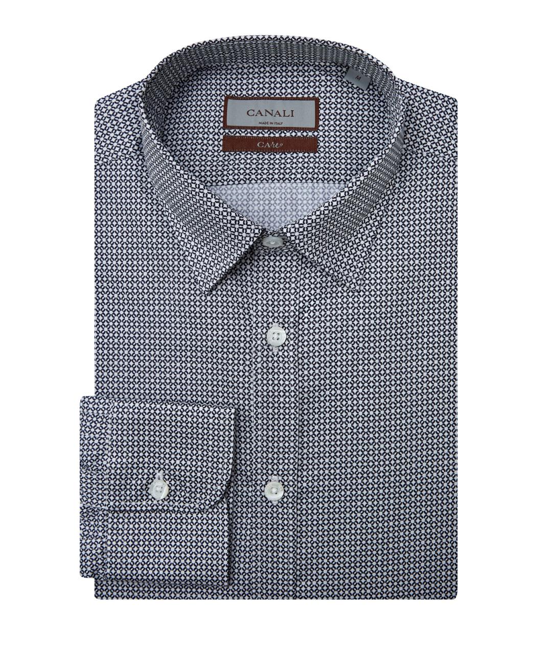 CANALI Серая хлопковая кэжуал рубашка, фото 1