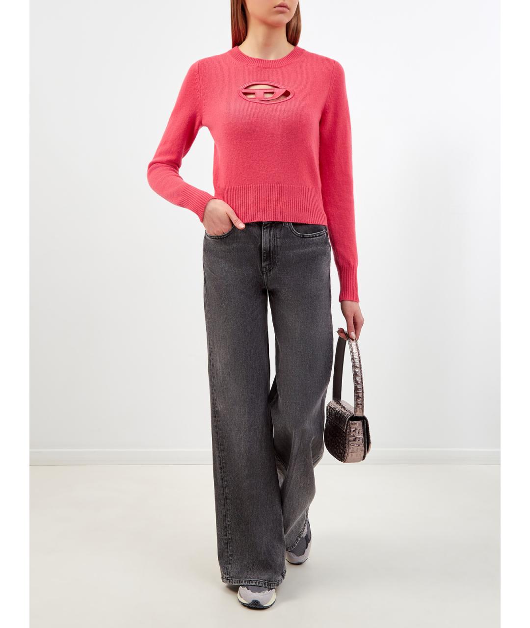 DIESEL Розовый шерстяной джемпер / свитер, фото 2