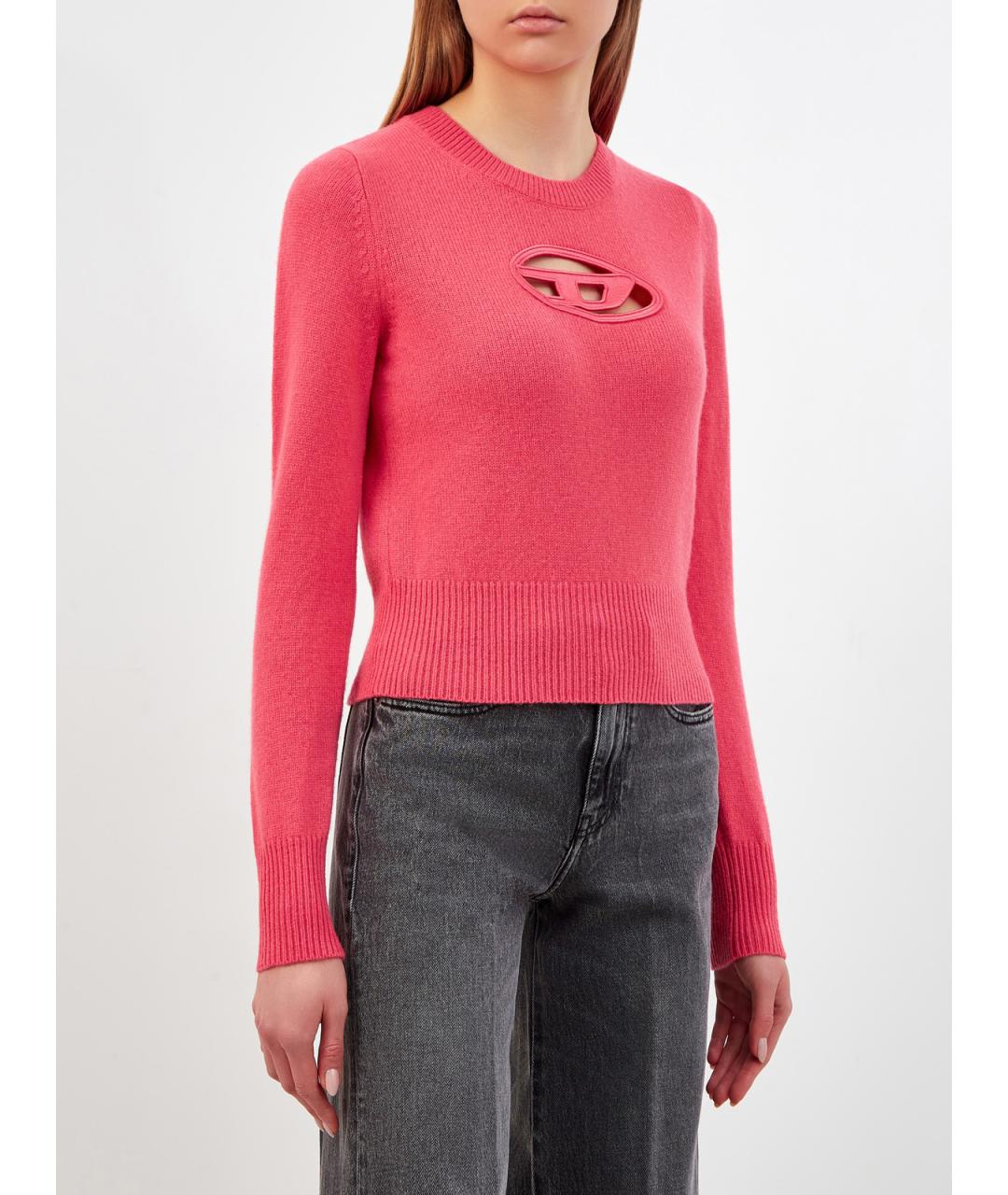 DIESEL Розовый шерстяной джемпер / свитер, фото 3