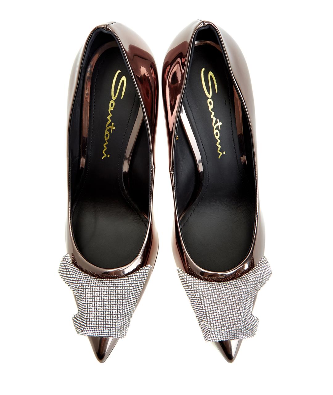 SANTONI Серебряные туфли, фото 4