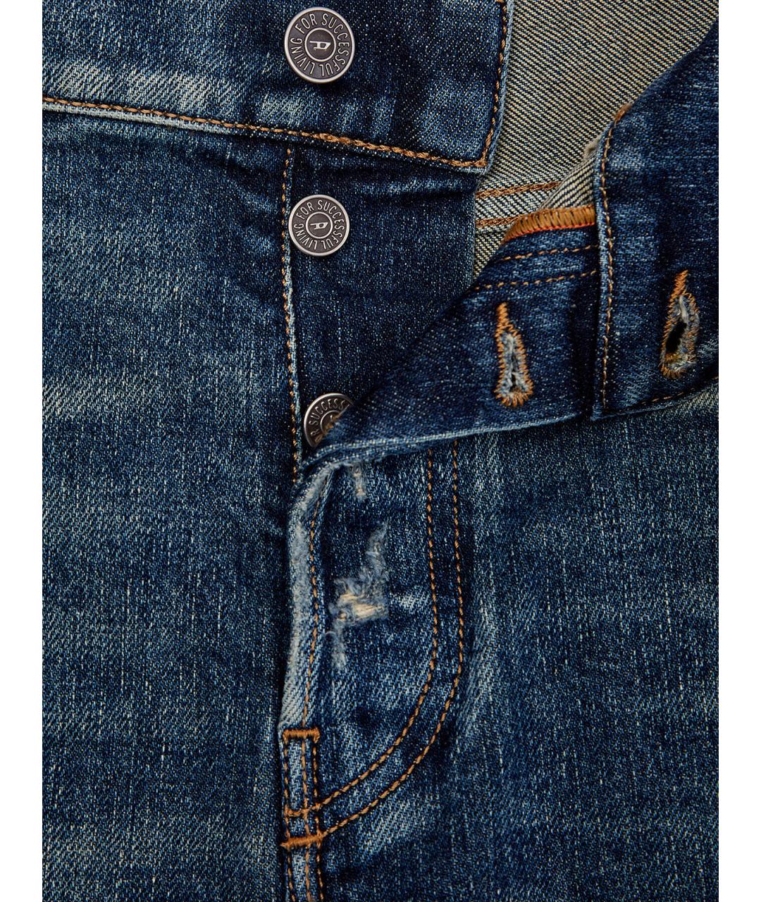 DIESEL Синие хлопковые прямые джинсы, фото 6