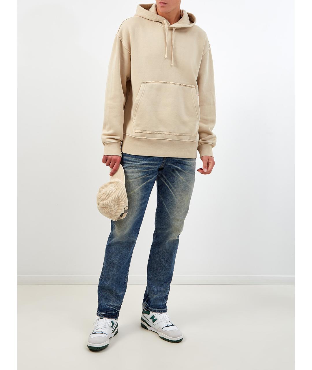 DIESEL Синие хлопковые прямые джинсы, фото 2