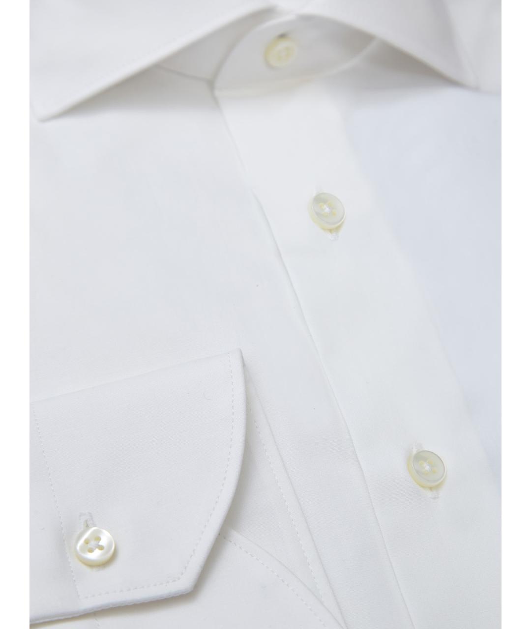 CANALI Белая хлопковая классическая рубашка, фото 2