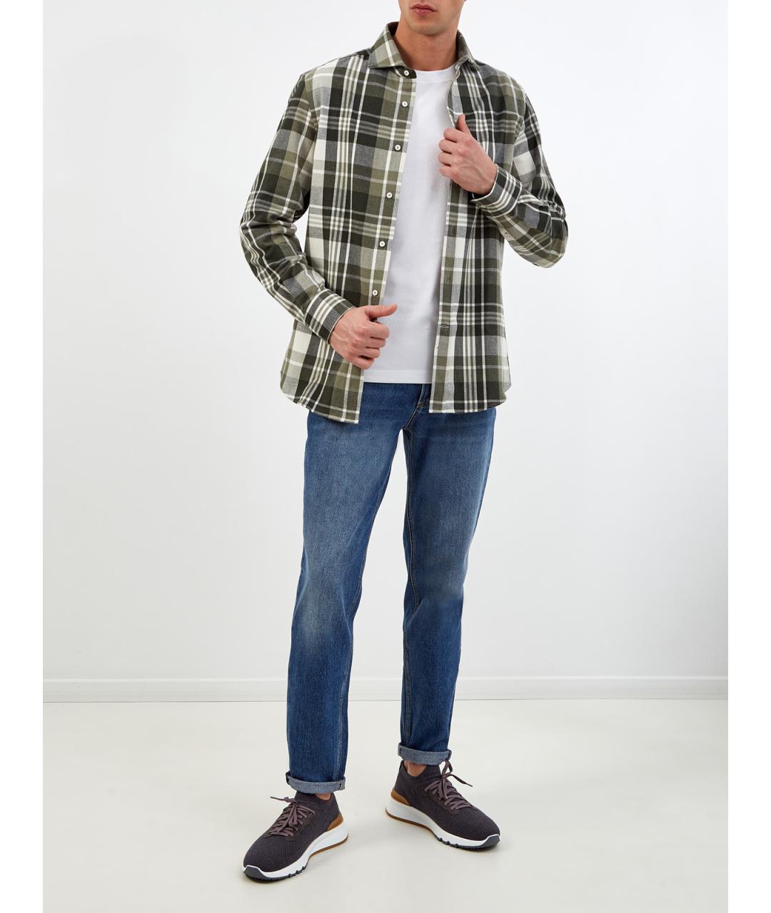 BRUNELLO CUCINELLI Синие хлопковые джинсы скинни, фото 2