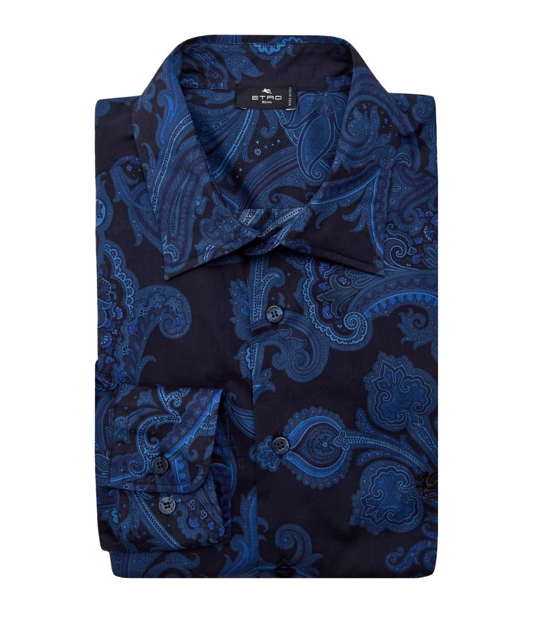ETRO Синяя хлопковая кэжуал рубашка, фото 1