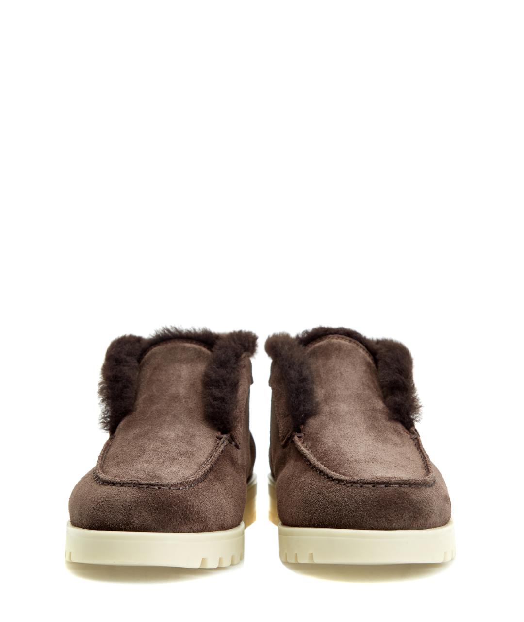 SANTONI Коричневые замшевые лоферы, фото 6