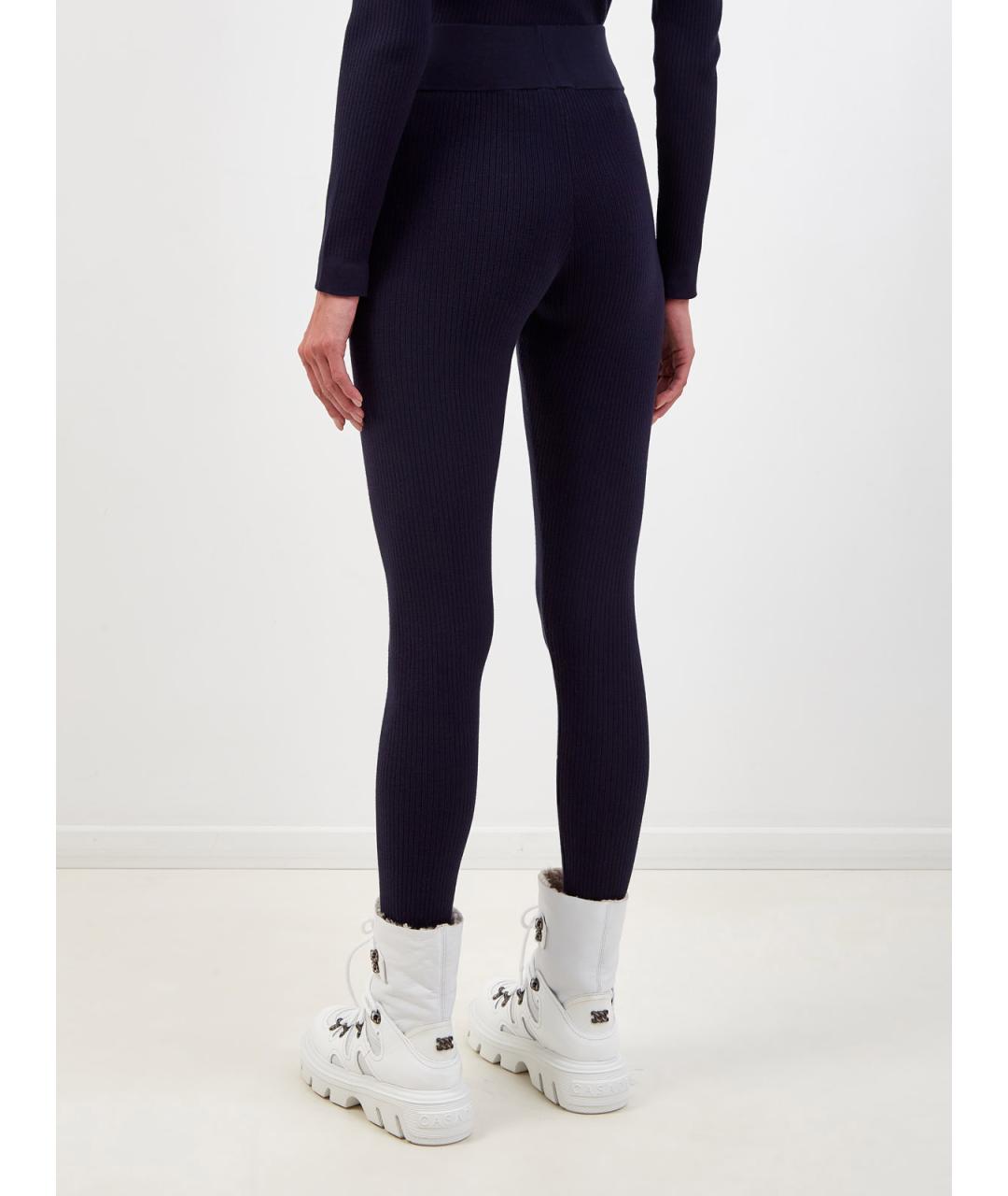 PARAJUMPERS Синие шерстяные леггинсы и велосипедки, фото 4