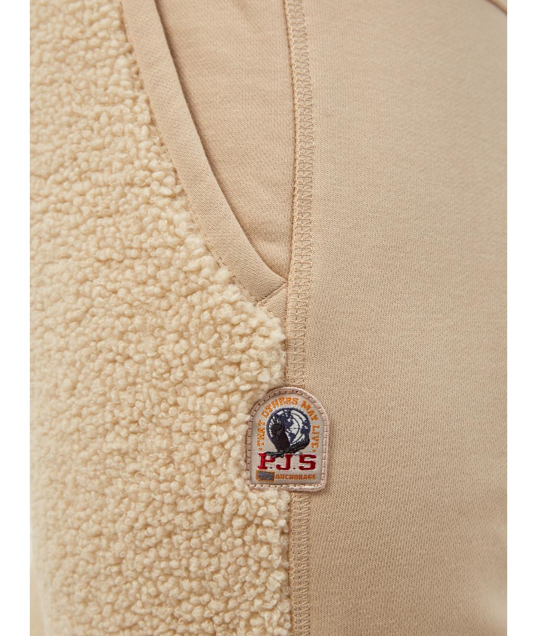 PARAJUMPERS Бежевые полиэстеровые брюки узкие, фото 5