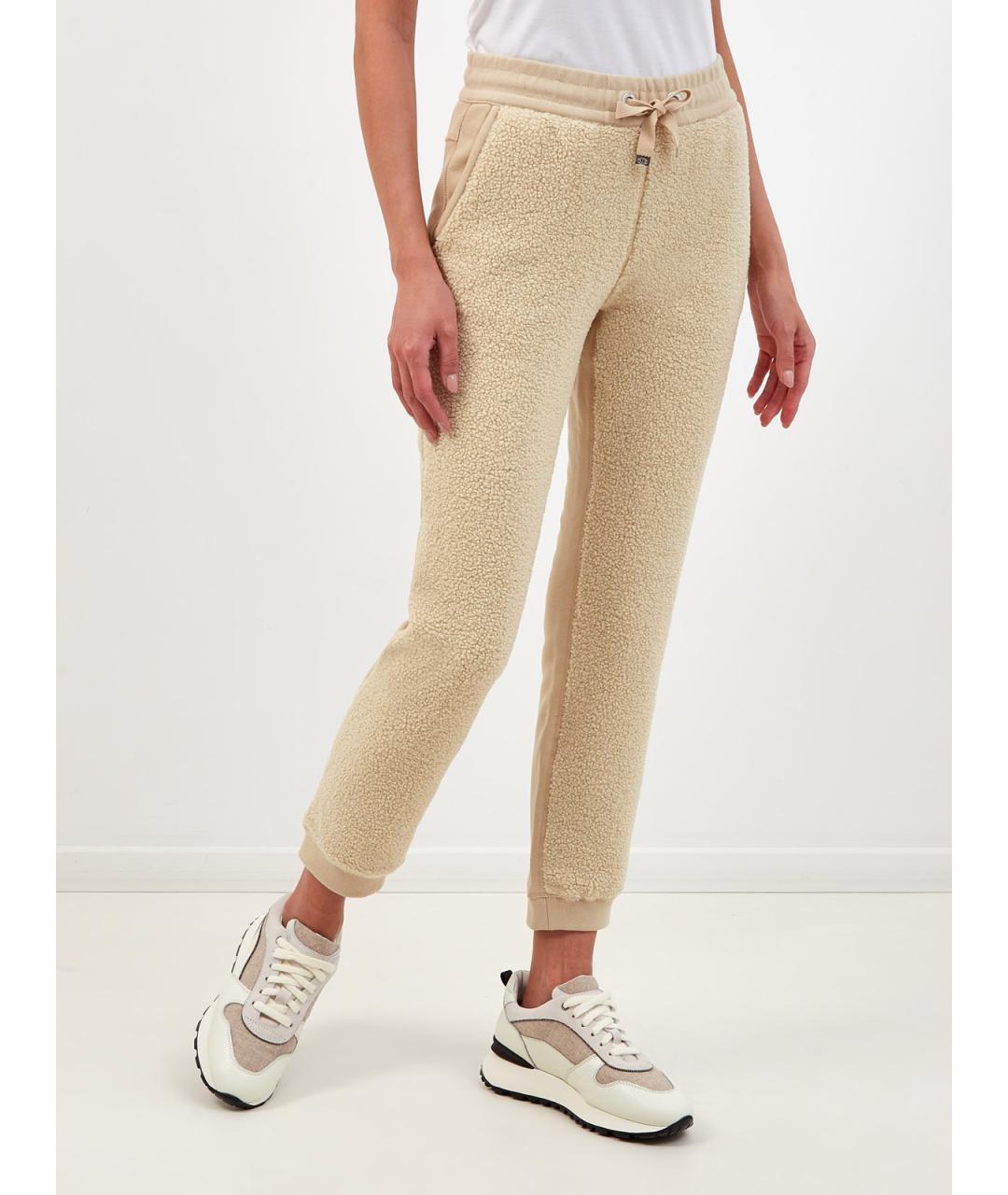 PARAJUMPERS Бежевые полиэстеровые брюки узкие, фото 3