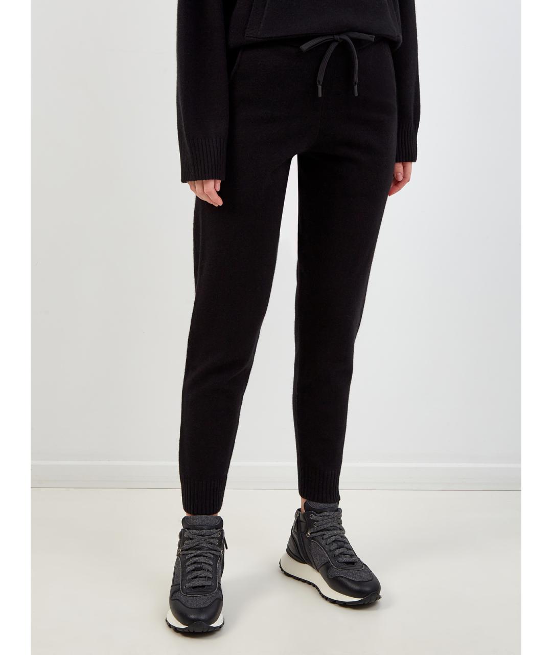 YVES SALOMON Черные полиамидовые спортивные брюки и шорты, фото 3