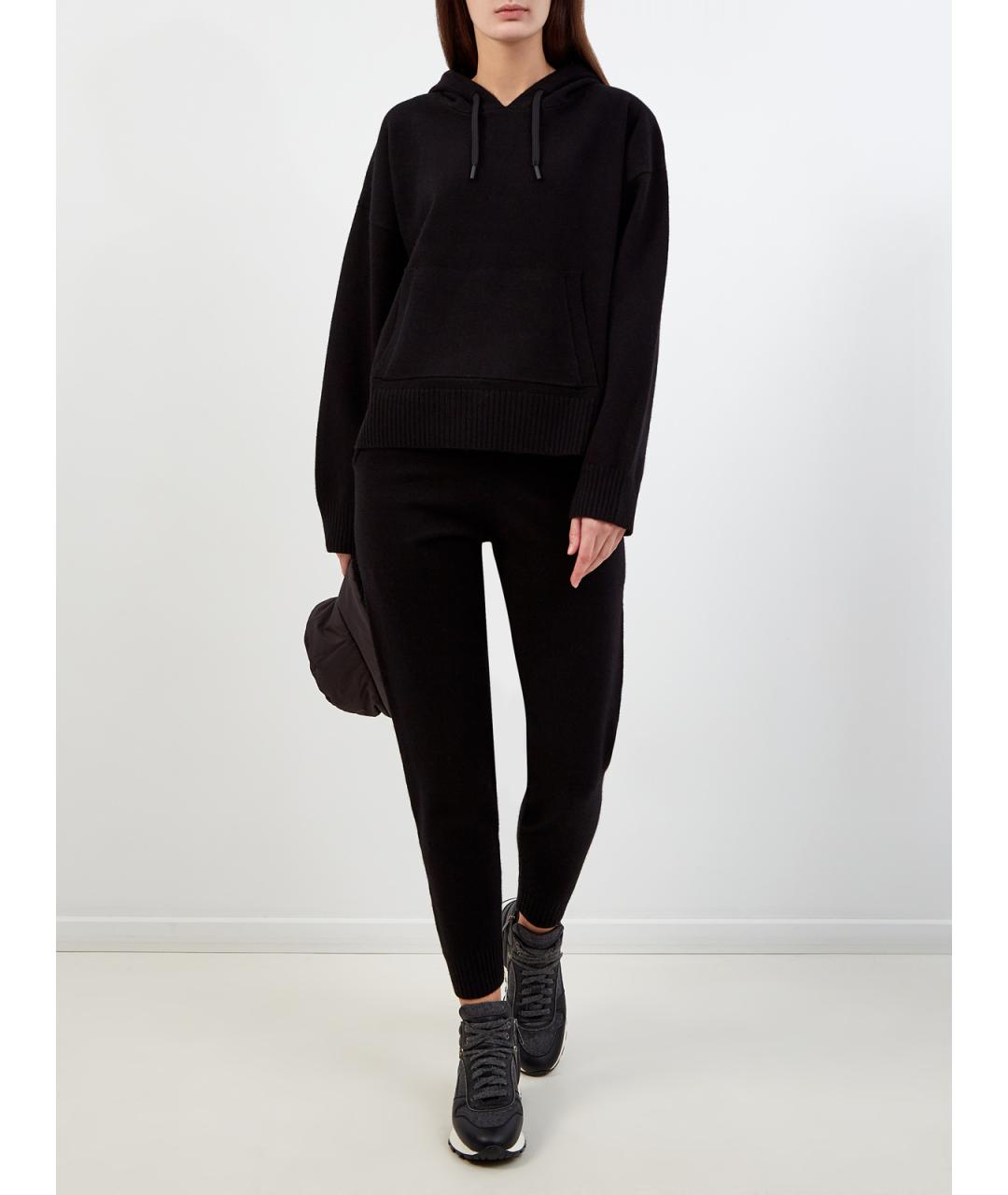 YVES SALOMON Черные полиамидовые спортивные брюки и шорты, фото 2