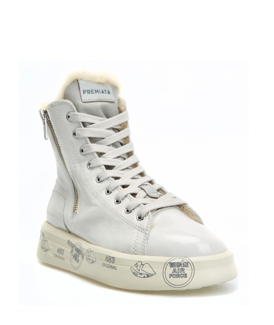 PREMIATA Белые кожаные кеды, фото 2