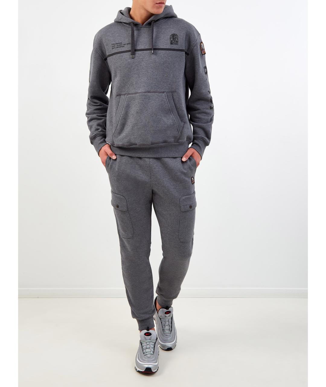 PARAJUMPERS Серые хлопковые повседневные брюки, фото 2