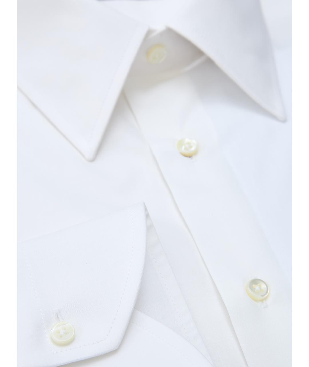 CANALI Белая хлопковая классическая рубашка, фото 3