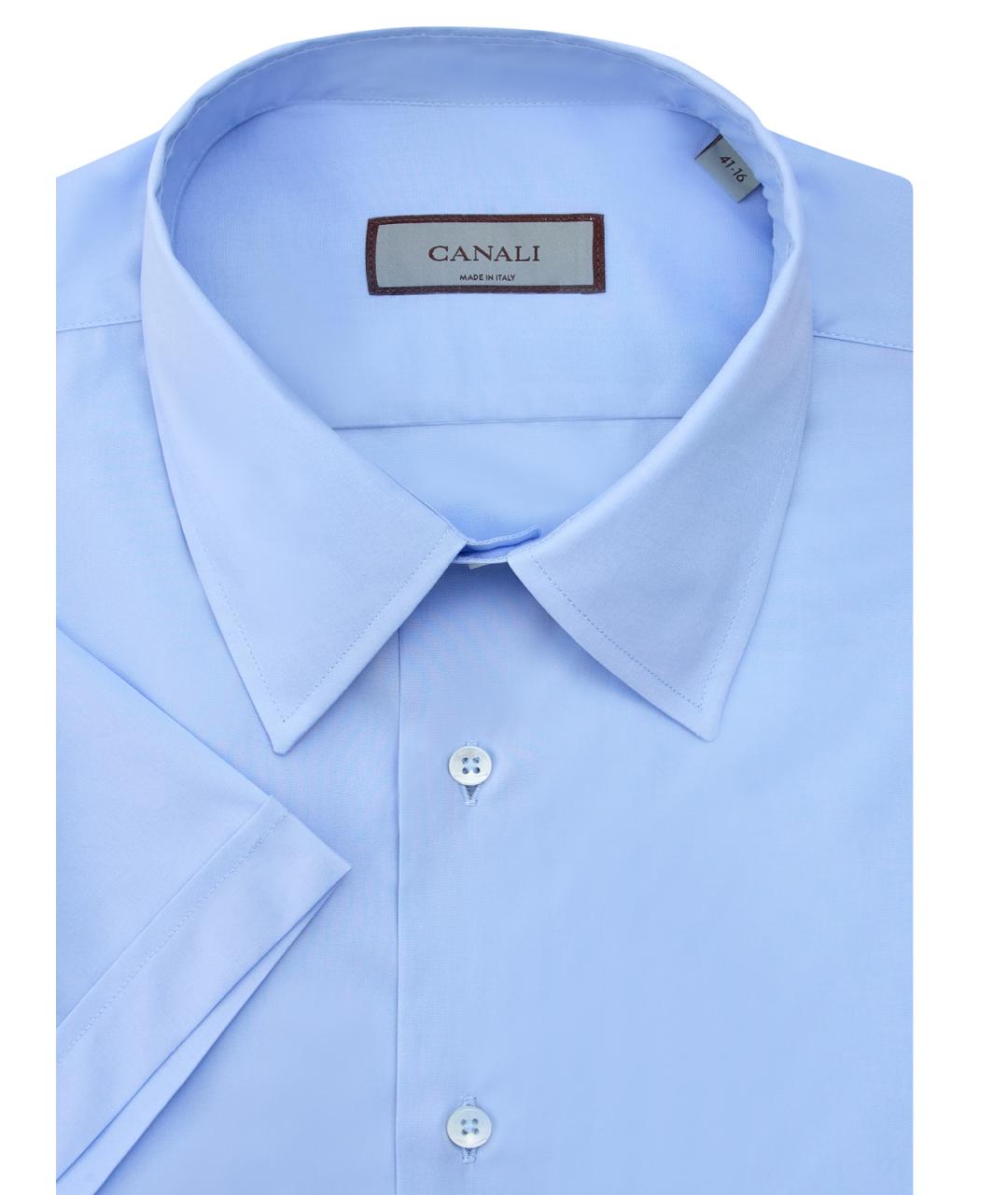 CANALI Голубая хлопковая кэжуал рубашка, фото 2