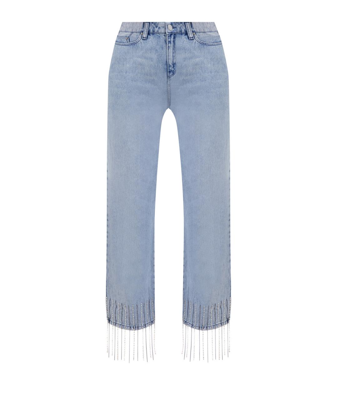 KARL LAGERFELD Голубые хлопковые прямые джинсы, фото 1