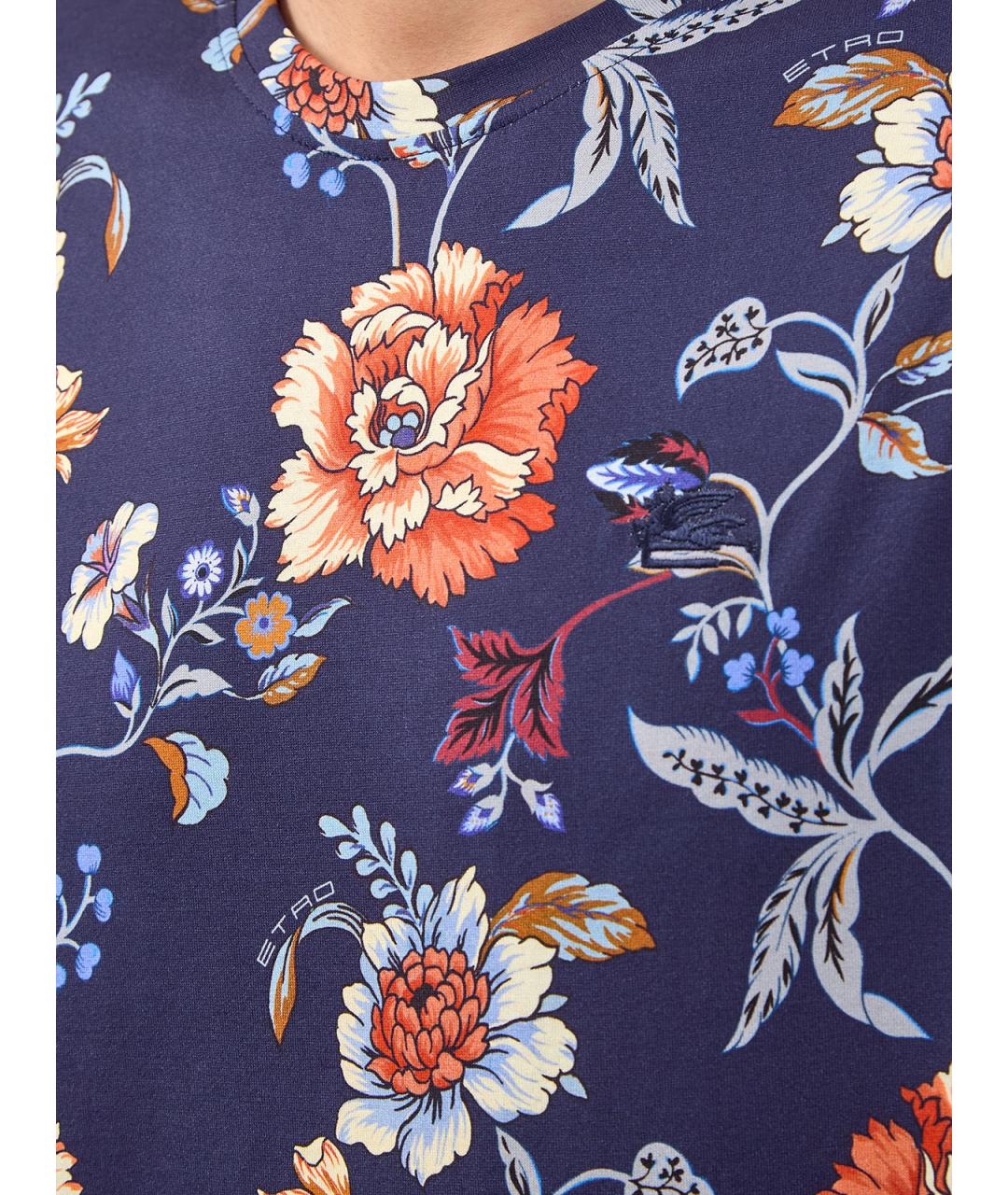 ETRO Синяя хлопковая футболка, фото 5