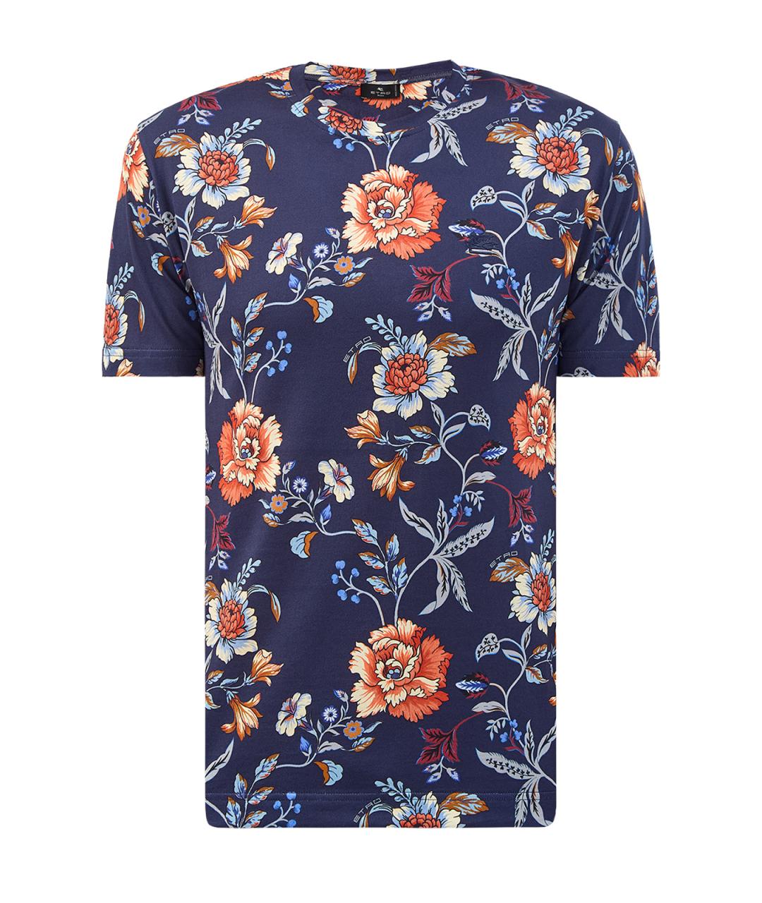 ETRO Синяя хлопковая футболка, фото 1