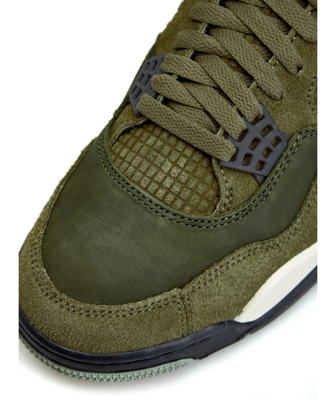 JORDAN Зеленые замшевые высокие кроссовки / кеды, фото 5